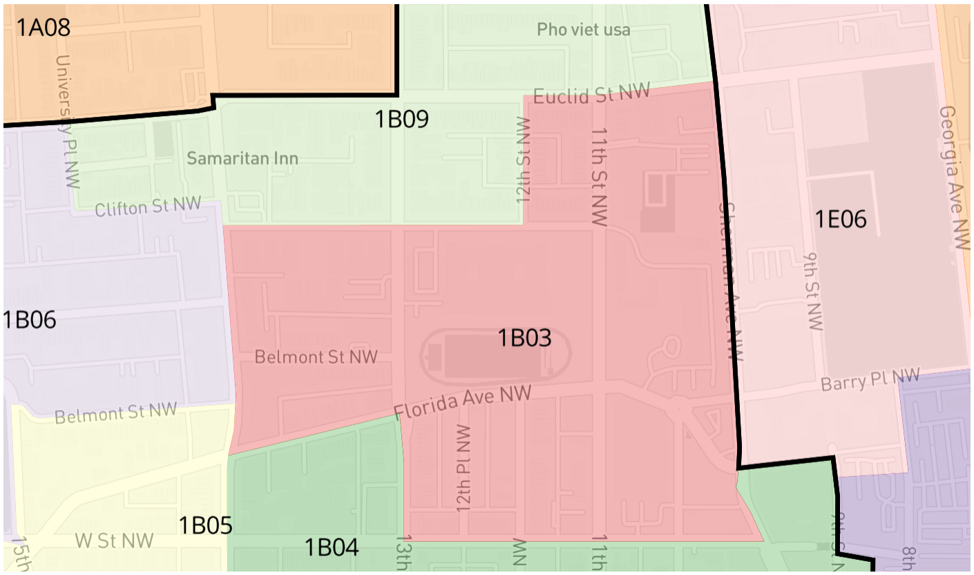 Map of ANC1B03 and surrounding area, via OpenANC